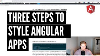 The Three Steps To Style Angular Apps (thank me later)