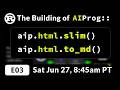Rust live coding ➜ The building of AIProg for zcoder - Part 3 - HTML Slim and To Markdown
