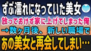 【感動する話】上司に嫌気がさし仕事を辞め地元に戻った俺。ある日、ずぶ濡れで立ち尽くす美女を助けた。→数ヶ月後、なんとか就職できた職場にはあの美女が…！？【泣ける話】朗読