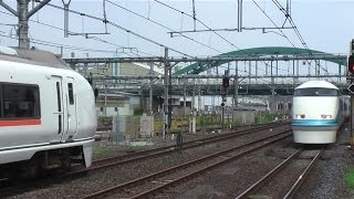 【Japan Railway】651系 スワローあかぎ \u0026 東武100系 スペーシア 粋