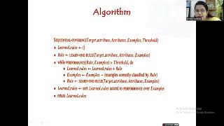 Sequential Covering Algorithms with example in Analytical Learning