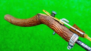 is it possible to make a Slingshot from Rebar, Hex nuts, and Twigs?