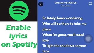 How to enable lyrics on Spotify (Android \u0026 iOS) 2023