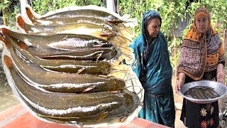 আজ মা আব্বার জন্য পাকা শিং মাছ ও পালানের  পালং শাক  দিয়ে পোত্ত রান্না করলো