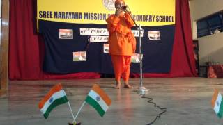 Tamil speech given by an student of Sree Narayana Mission