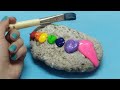 LOVE 💗 Easy stone painting || satisfying Acrylic painting on Rocks ✨