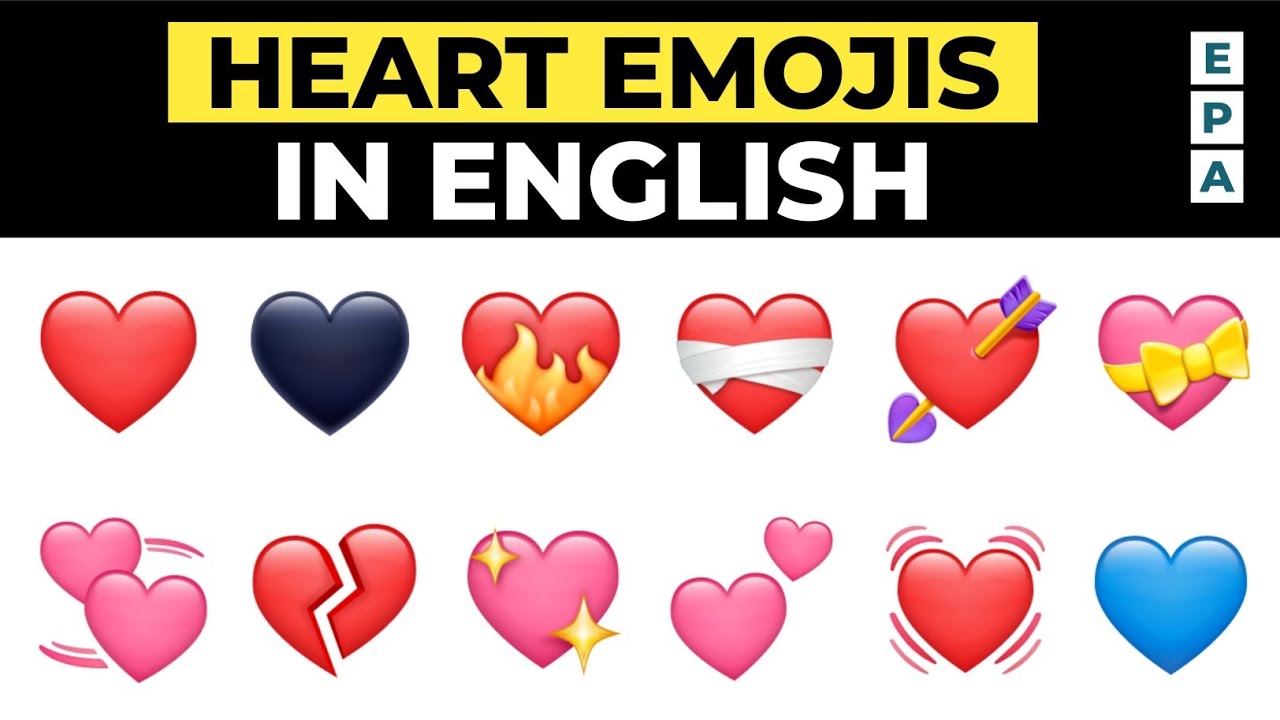 All Heart Emojis Name With Meaning Youtube