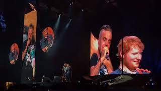 Ed Sheeran and Robbie Williams singing Angels @ Divide World Tour Amsterdam