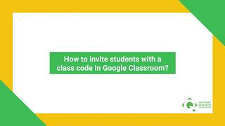 How to invite students with a class code in Google Classroom?