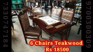 ☝Dinning Table Teakwood Hyderabad #9700300309  Fancy Design Glossy Polish wholesale Prices♨️