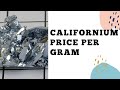 What is californium? Californium 252 price per gram.