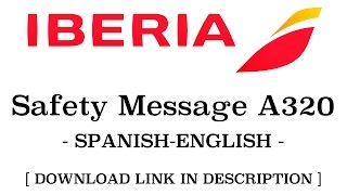 Safety Messages | IBERIA A320 | ESP/ENG