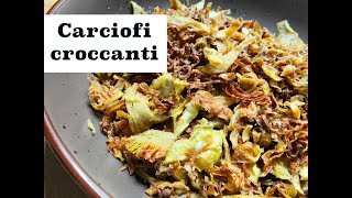 Carciofi croccanti a striscioline #ricetta #fritto