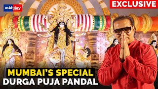 Singer Abhijeet Bhattacharya Plays Bengali Dhak at Lokhandwala Durga Puja