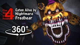 360°| Eaten Alive by Nightmare Fredbear - Five Nights at Freddy's 4 [SFM] (VR Compatible)