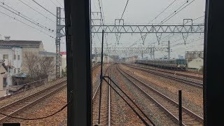 JR東西線　尼崎～加島　前面展望　JR Tōzai Line Amagasaki Station to Kashima Station　(2018.3)