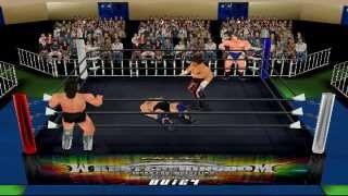 Virtual Pro Wrestling 2 Sims - Stan Hansen \u0026 Bruiser Brody vs. The Funks