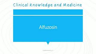 Alfuzosin - Indications, Contraindications, Cautions And Side Effects