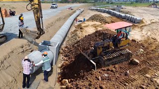 Drainage System Construction - Technical Reinforced Concrete Drainage Pipes installation