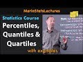 Percentiles, Quantiles and Quartiles in Statistics | Statistics Tutorial | MarinStatsLectures