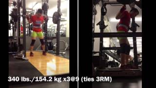 Manny Prieto RUM9 Prep 12/7/15: Squat 340x3