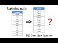 Replacing NULL Values | SQL Intermediate Level Question