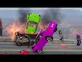 cars vs fallen tree challenge 2 in beamng drive