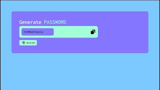 How To Generate a Random Password Using JavaScript | Password Generator JavaScript Project