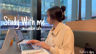 UK.영국 유학생.런던 현지 카페에서 같이 공부해요~!☕️Study with me in London📚