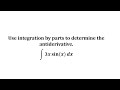 An Indefinite Integral Using Integration by Parts: 3xsin(x)