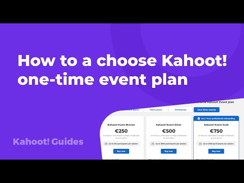 How to choose a Kahoot! one-time event plan