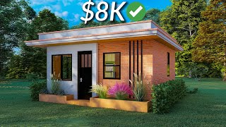 (5x5 Meters) 1 Bedroom | 1 Story Small House | Small Tiny Cabin | House Design Ideas