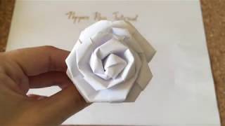 Easy paper rose DIY tutorial 1.0 簡易紙玫瑰教學