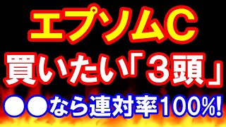 エプソムC 2024 【 買いたい３頭 】 本命候補は ●●なら連対率100%！