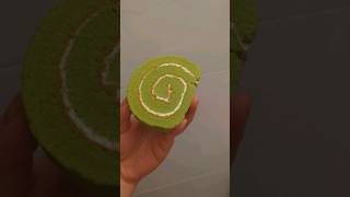 Matcha green tea cake roll