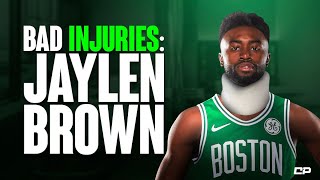 Bad Injuries: Jaylen Brown's SCARY Fall 😳 | Highlights #Shorts