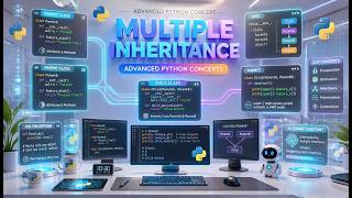 🐍🔥Multiple Inheritance in Python | Python Advanced Concepts |Complete OOP Tutorial with Examples