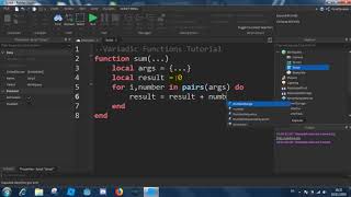 Variadic functions in roblox studio (Lua)