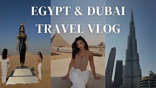 Egypt \u0026 Dubai Travel vlog - art exhibits, the pyramids, burj khalifa, hanging out with friends, etc!