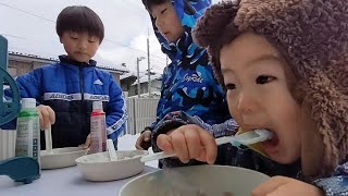 極寒の中でかき氷を食べた三兄弟　＃1382　ひなごんおいちゃんどんちゃん三兄弟vlog