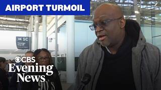 Air travelers share frustrations as shutdown causes delays and missed flights