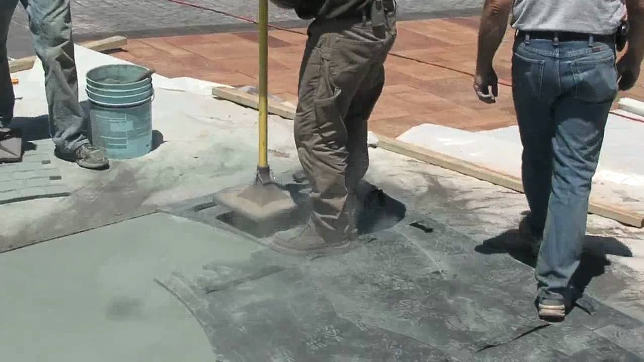 How To Stamp Concrete - YouTube