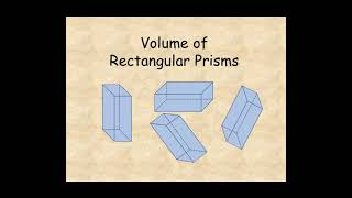 Grade 6 Volume of Rectangular Prisms