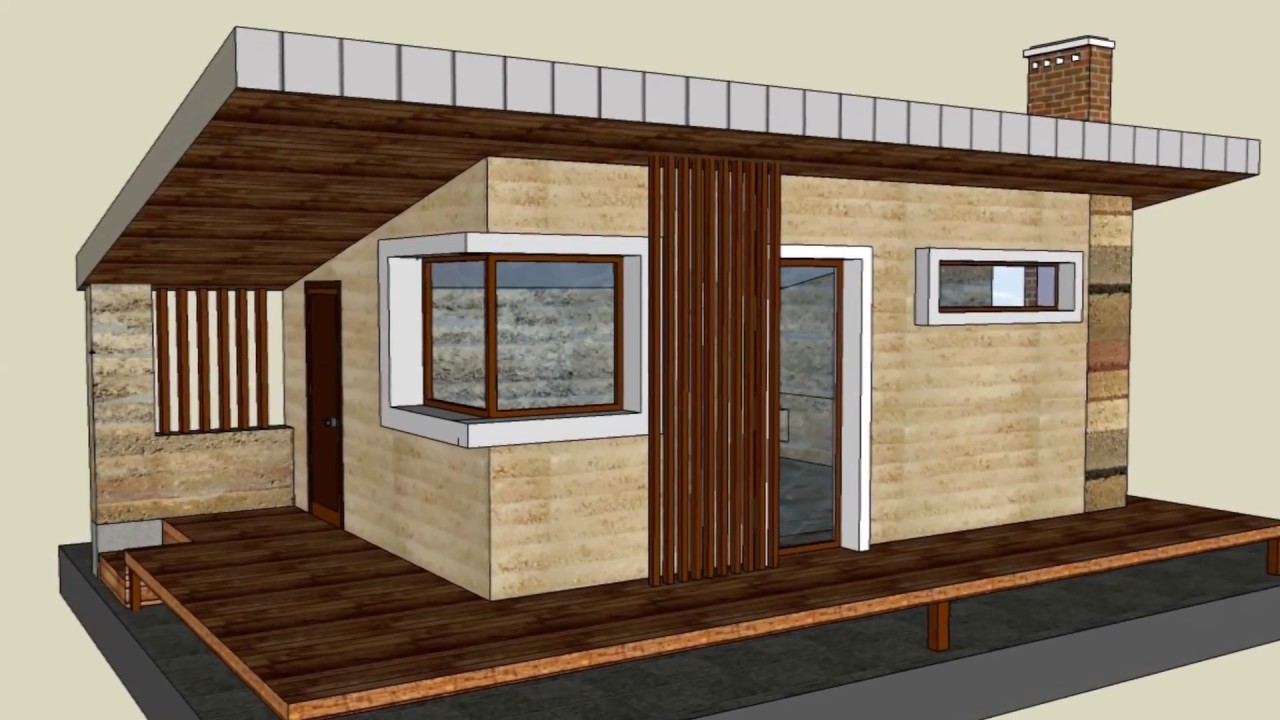 RAMMED EARTH - TINY GARDEN HOUSE (Garden House-2) By Ivan Turyk. - YouTube