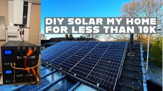 DIY Solar my home FULL INSTALL VIDEO.