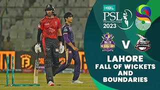 Let's Recap Lahore Qalandars Fall of Wickets And Boundaries | Match 10 | HBL PSL 8 | MI2T
