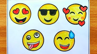 World Emoji Day Drawing | How To Draw Emoji | Emoji Drawing Easy | Emoji Drawing Tutorial crafty Sne