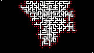 Maze generation with Prim's algorithm
