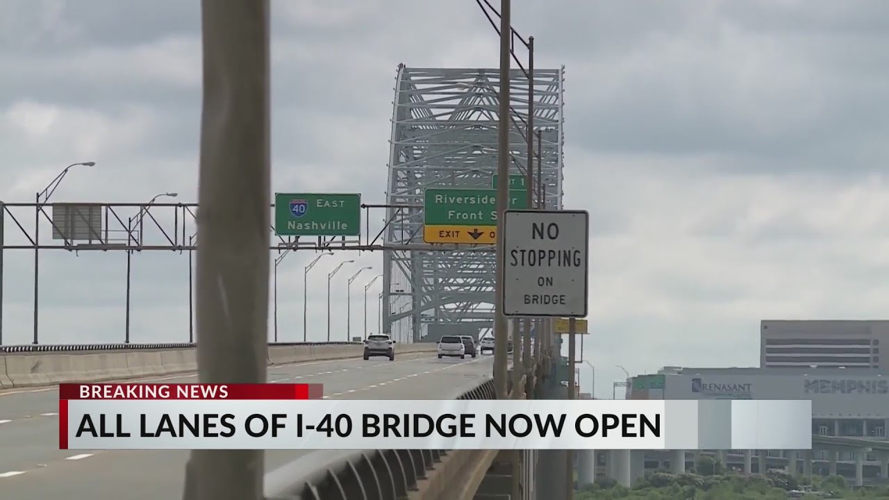 All Lanes Of I 40 Bridge Now Open Youtube