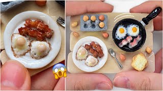 Miniature Polymer Clay Breakfast Scene Tutorial 🍳 🍞 | DIY & CRAFTS | Strawberrypuffcake